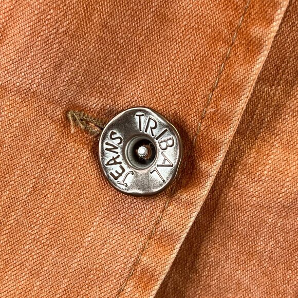 Tribal Jeans Blazer Jacket 8 Stretch Extensible Burnt Orange Salmon Buttons - Picture 4 of 6